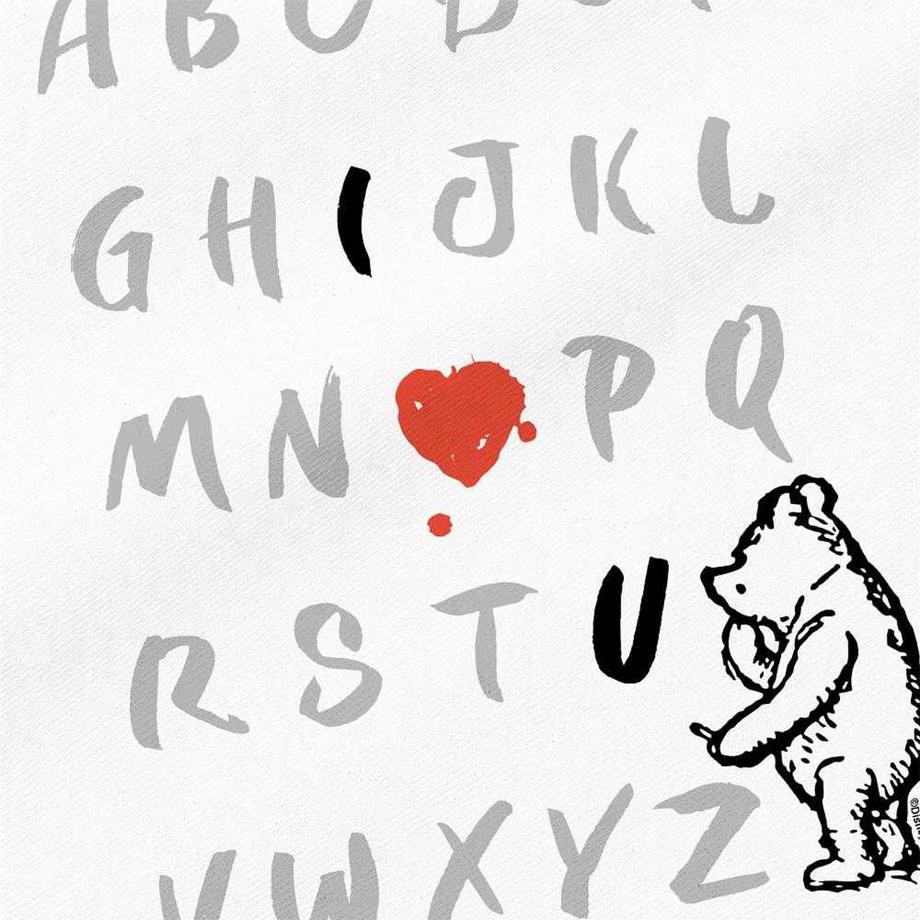 Winnie the Pooh Tote Bag Classique Réutilisable avec Motif Alphabet  