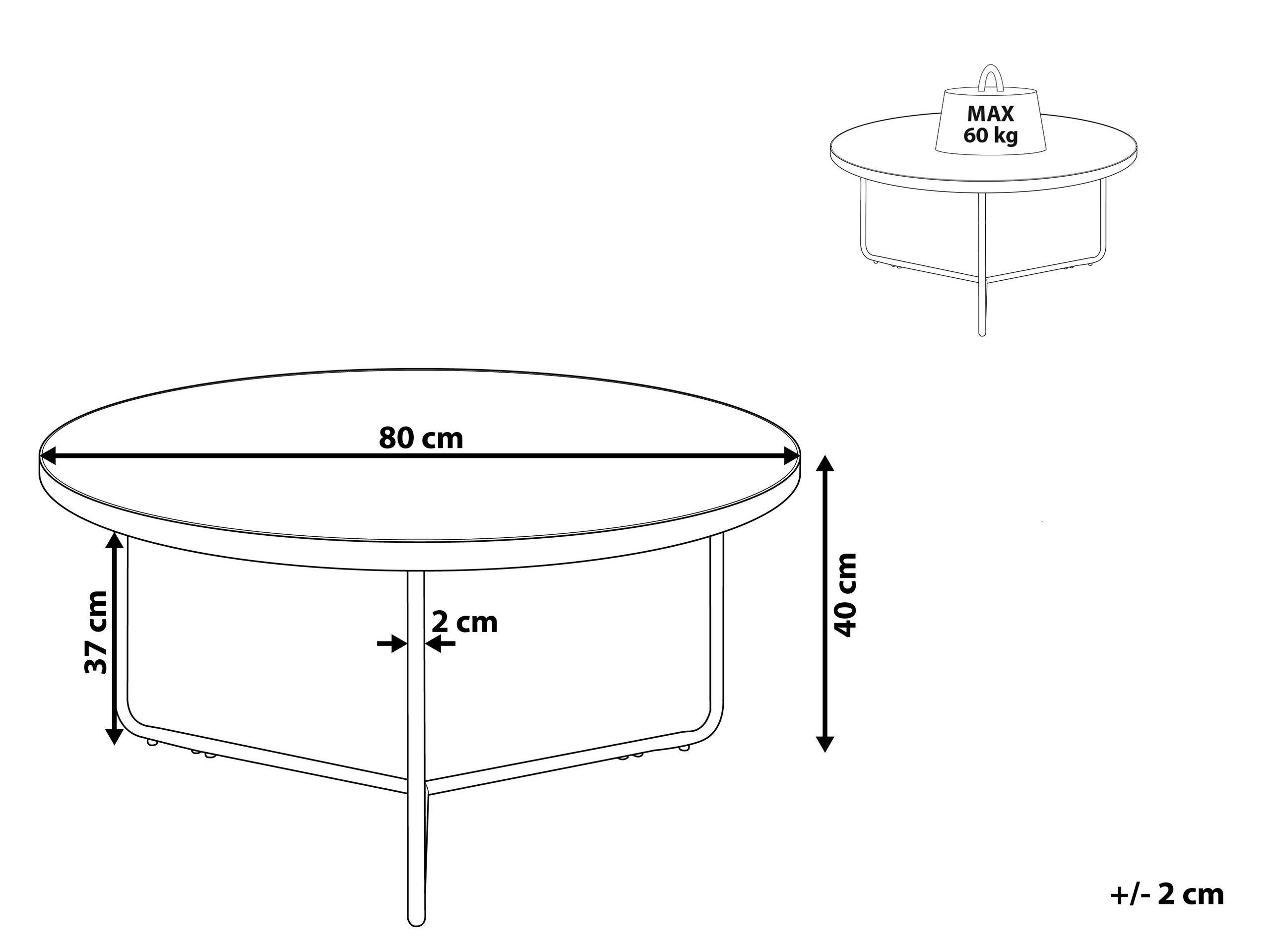 Beliani Table basse en MDF Moderne MELODY  