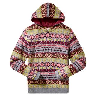Joe Browns Hoodie Motivo Lavorato a Maglia Fair Isle  