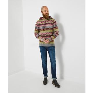 Joe Browns Hoodie Motivo Lavorato a Maglia Fair Isle  
