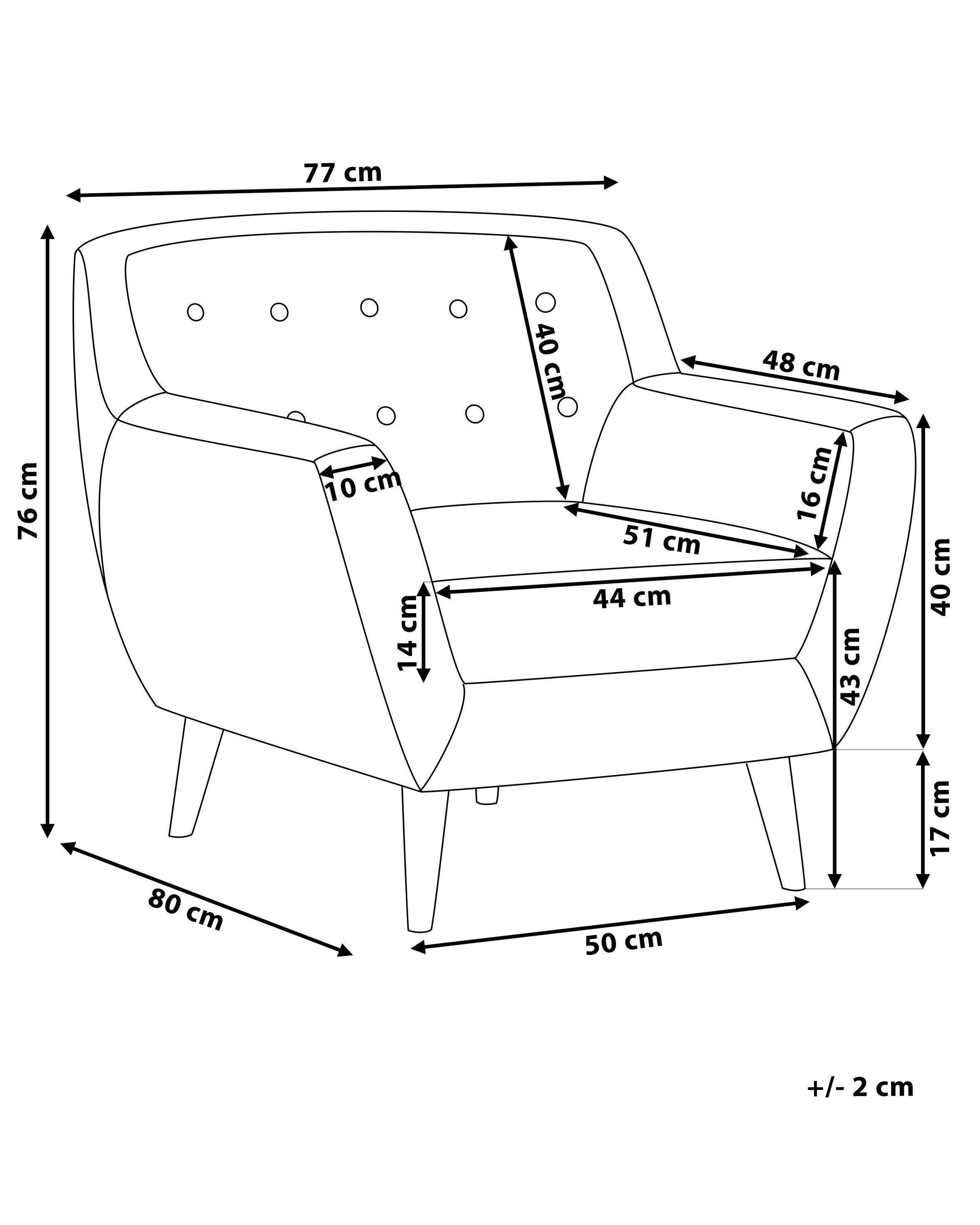 Beliani Fauteuil en Polyester Rétro MOTALA  