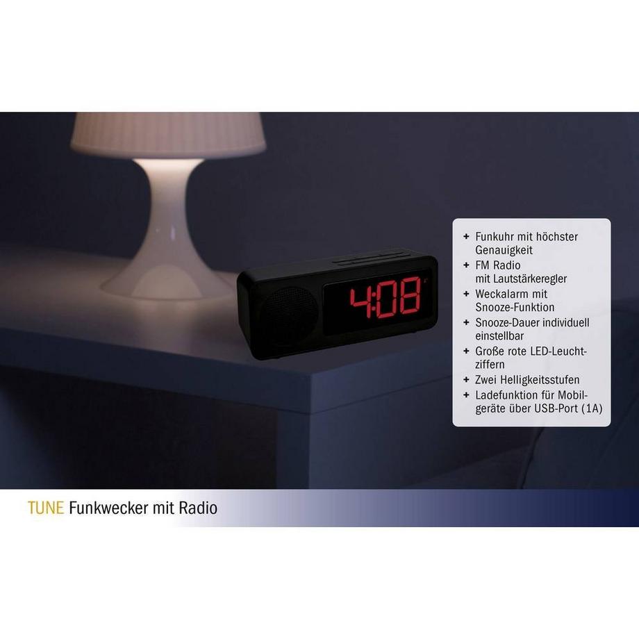TFA Dostmann Tune Funk-Wecker mit Radio  