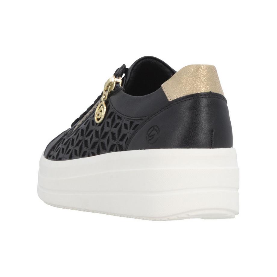Remonte Sneaker mit geometrischer Perforation und Seitenschnalle  