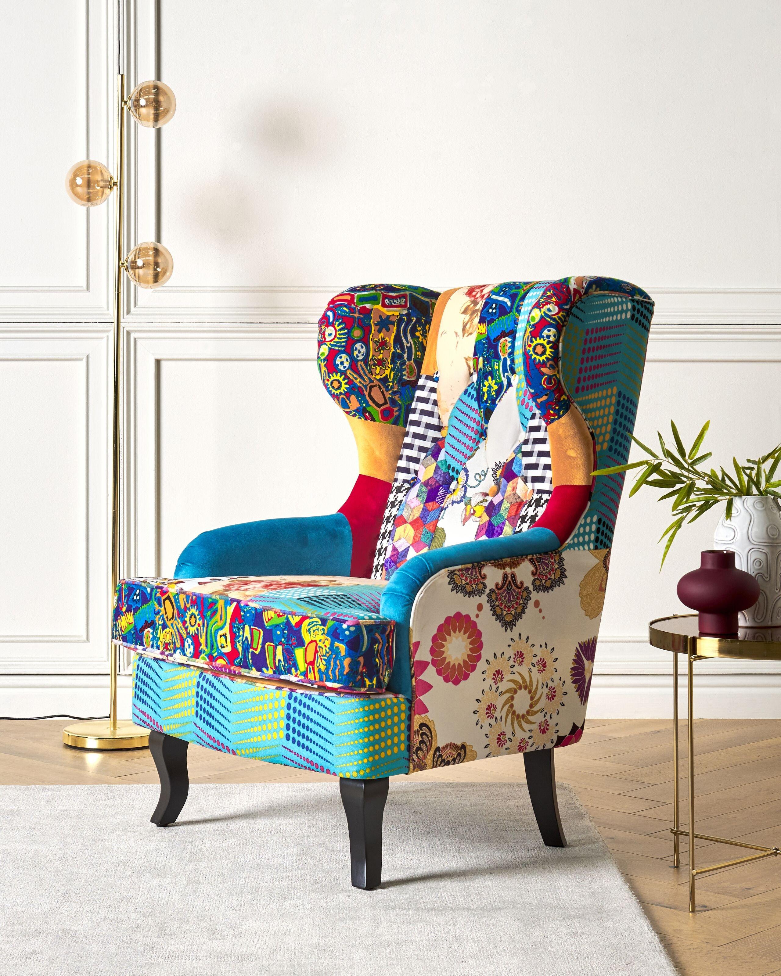 Beliani Fauteuil en Polyester Boho MOLDE  