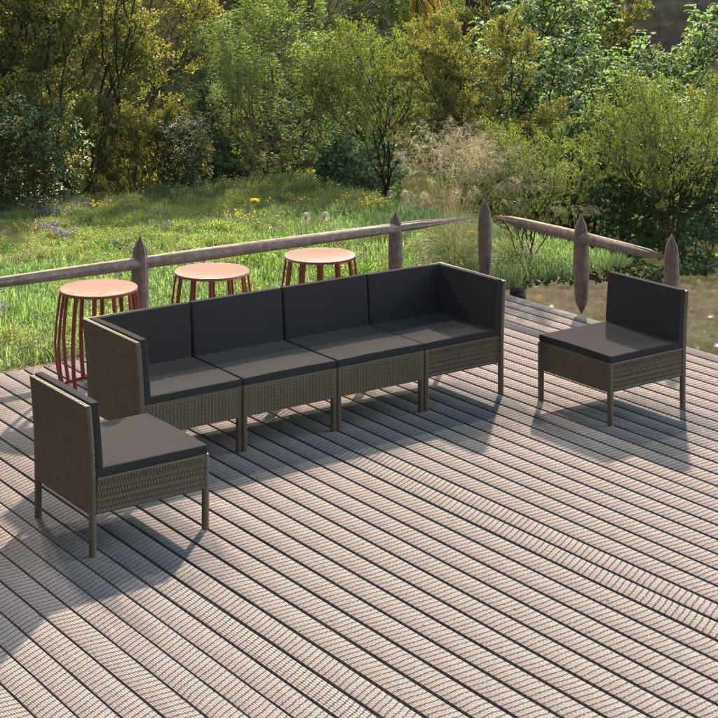 VidaXL Garten-sofagarnitur poly-rattan  