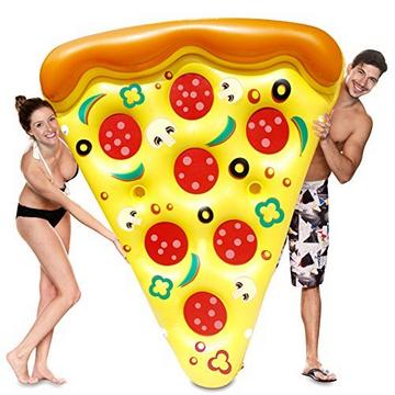 Flotteur de piscine gonflable tranche géante de pizza, flotteurs de piscine amusants