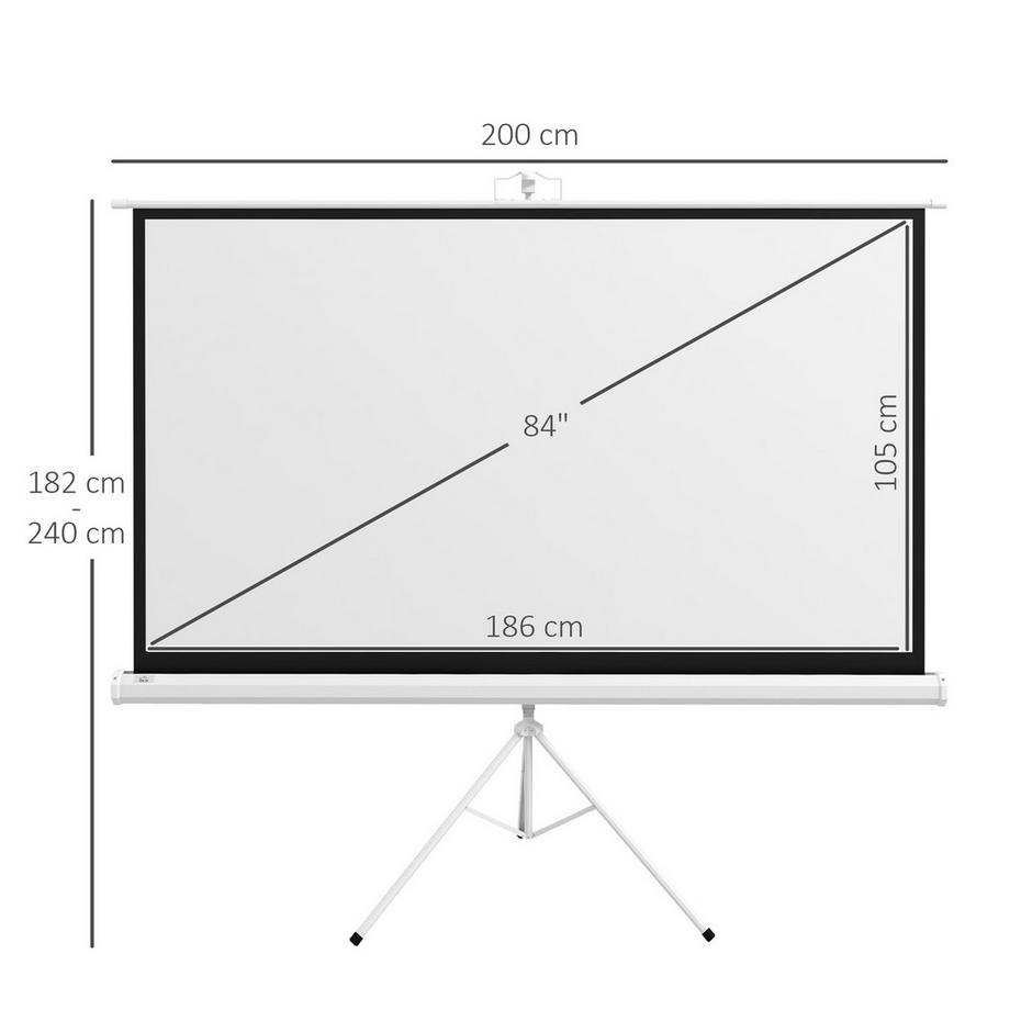 Northio  Beamer Leinwand 16:9 HD 84 pouces 