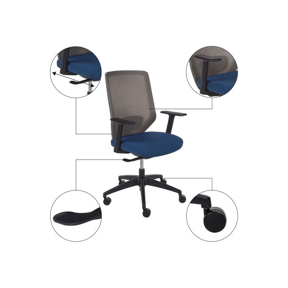 Beliani Bürostuhl aus Stoff Klassisch VIRTUOSO  