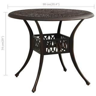 VidaXL Table de jardin aluminium  