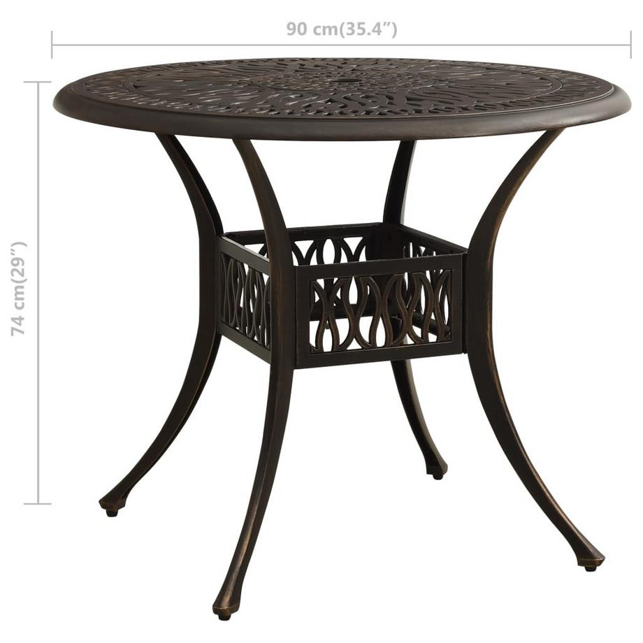 VidaXL tavolo da giardino Alluminio  