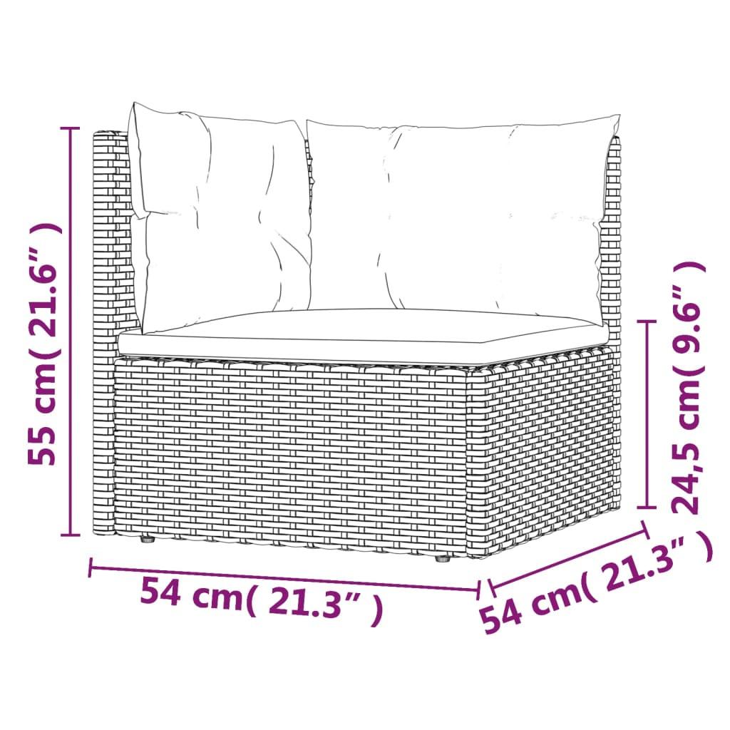 VidaXL set salotto da giardino Polirattan  