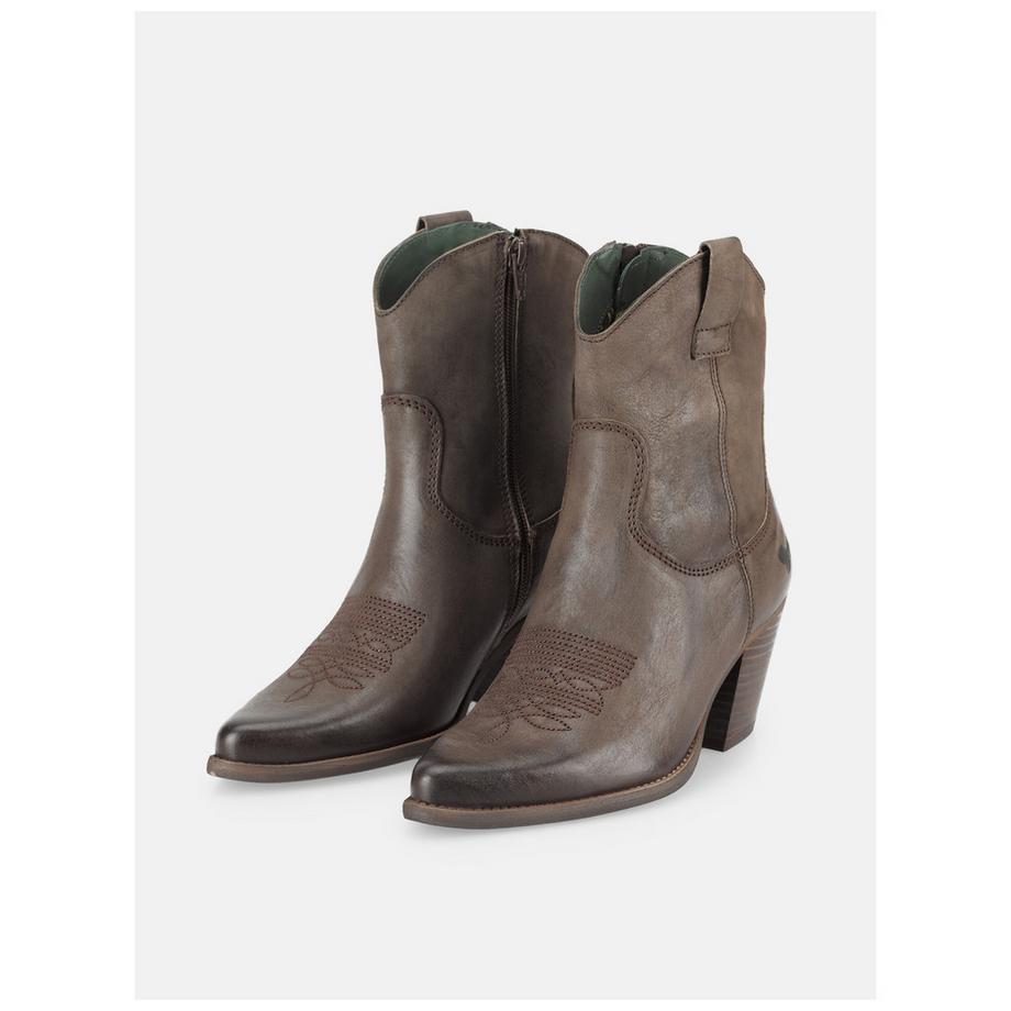 Felmini Western Stiefelette mit Spitzem Zeh  