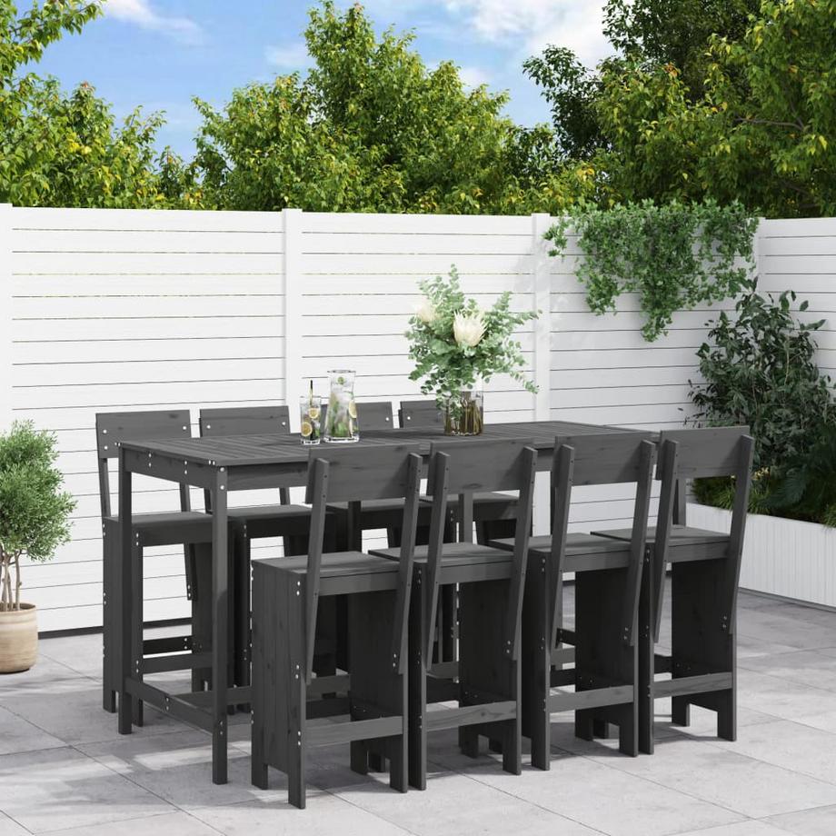 VidaXL Ensemble de bar de jardin bois de pin  