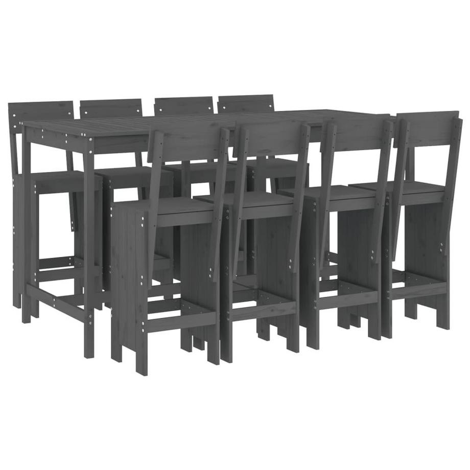 Ensemble de bar de jardin bois de pin