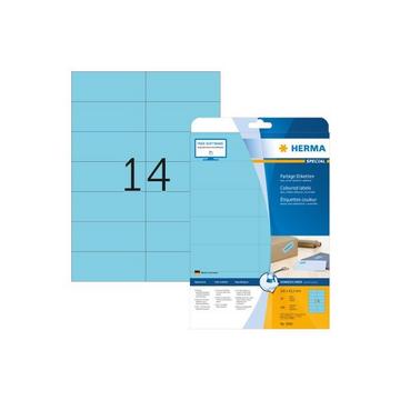 Herma 5060 Etichette 105 x 42.3 mm Carta Blu 280 pz. Permanente Etichetta universale, Etichetta segnaletica Inc