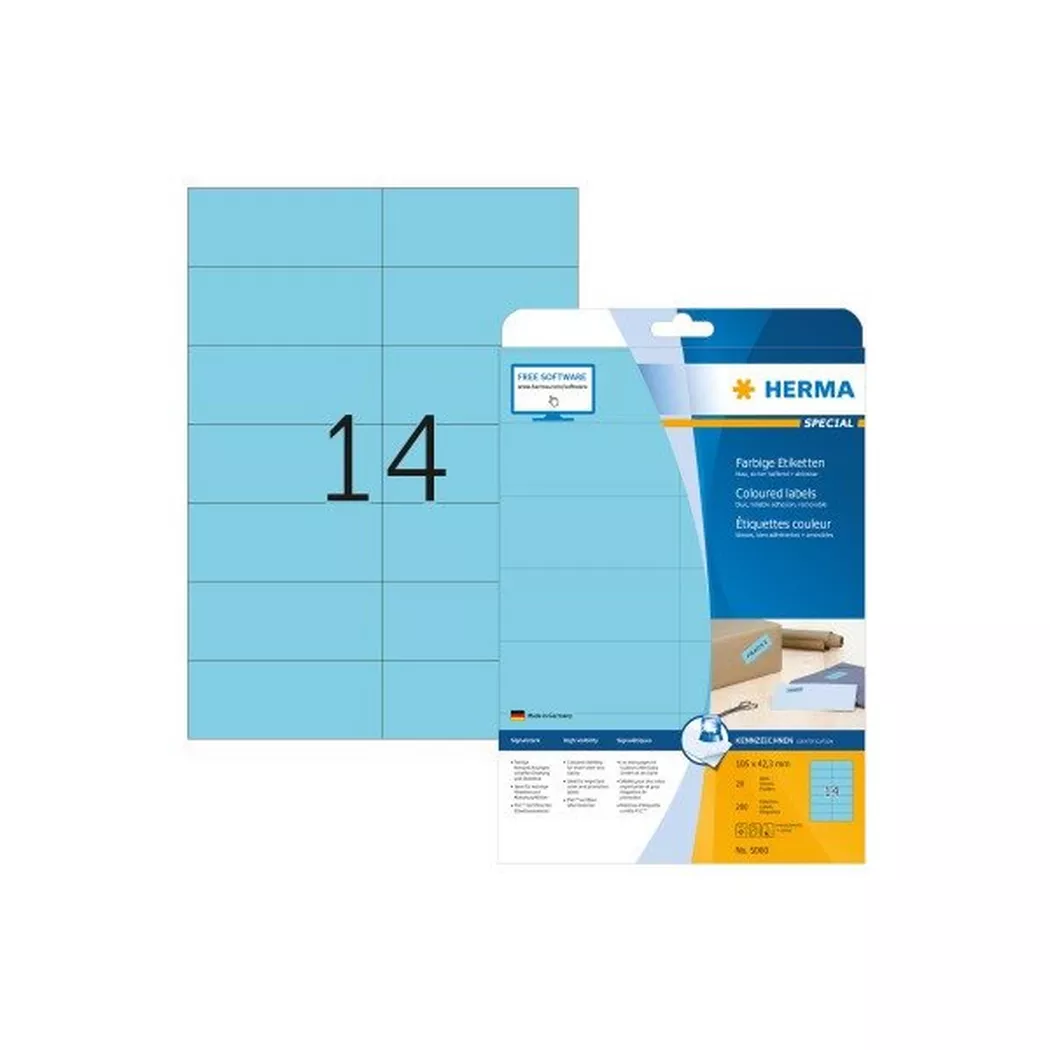 HERMA – Universal-Etiketten, One Size, Blau