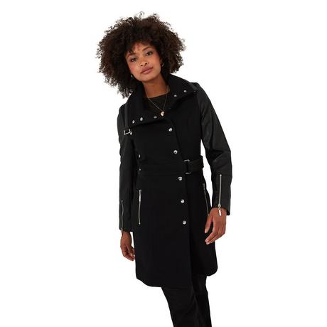 Joe Browns  Manteau Slim Avec Ceinture et Manches PU 