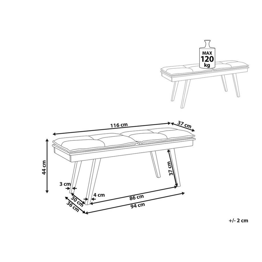 Beliani Banc en MDF Rétro EXTON  
