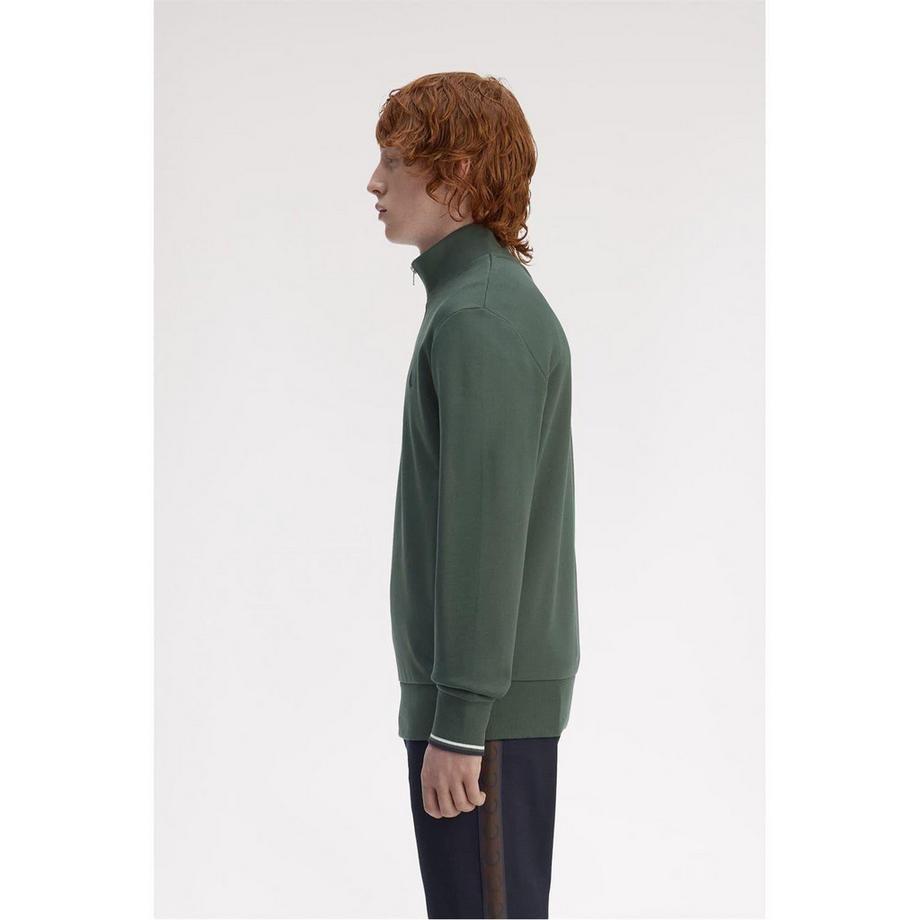 FRED PERRY Felpa Logo Mezza Cerniera  
