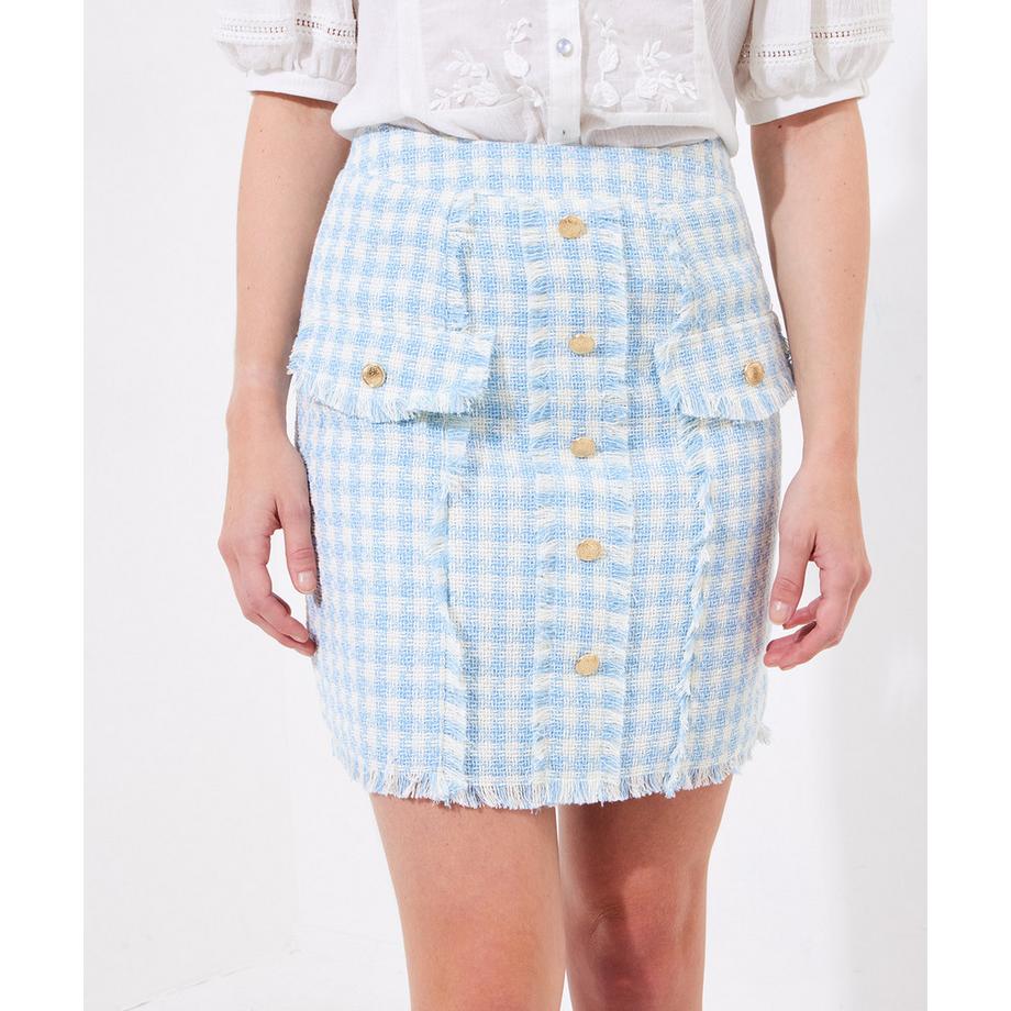 Joe Browns Karierter Minirock mit Knopfleiste  
