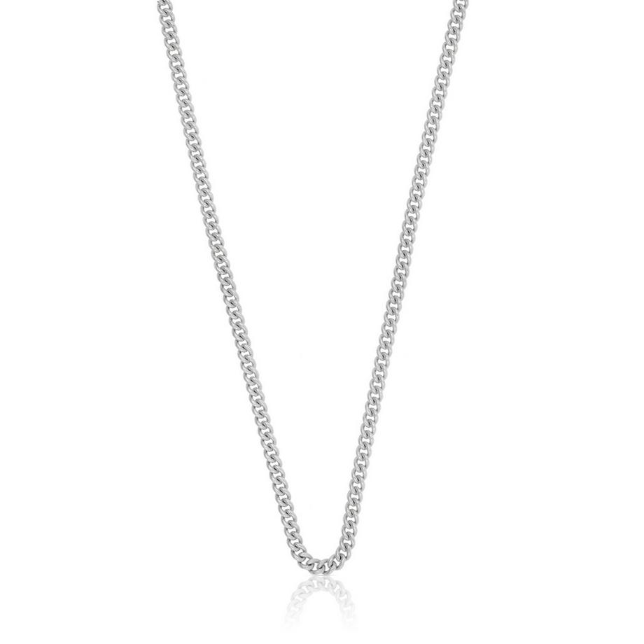 MUAU Schmuck  Collier Panzer Weissgold 750, 2.7mm, 42cm 