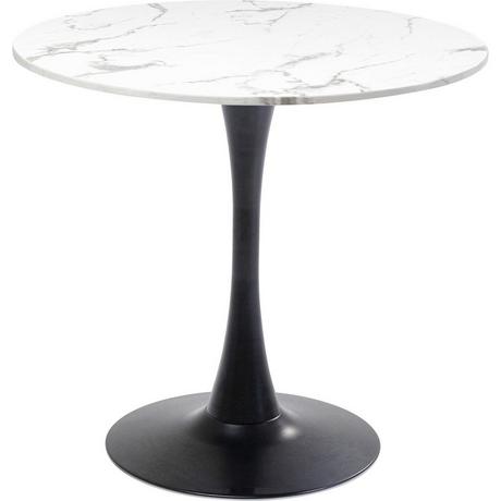 KARE Design Table Schickeria marbre blanc rond 80  