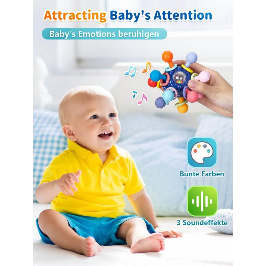 Activity-board  Baby-Beißspielzeug, Greifspielzeug zur Stimulation des Zahnens 