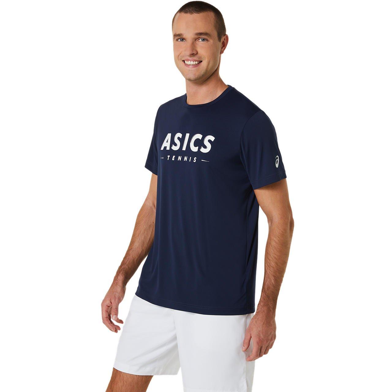 asics  Men Court GPX T-Shirt Dunkelblau 