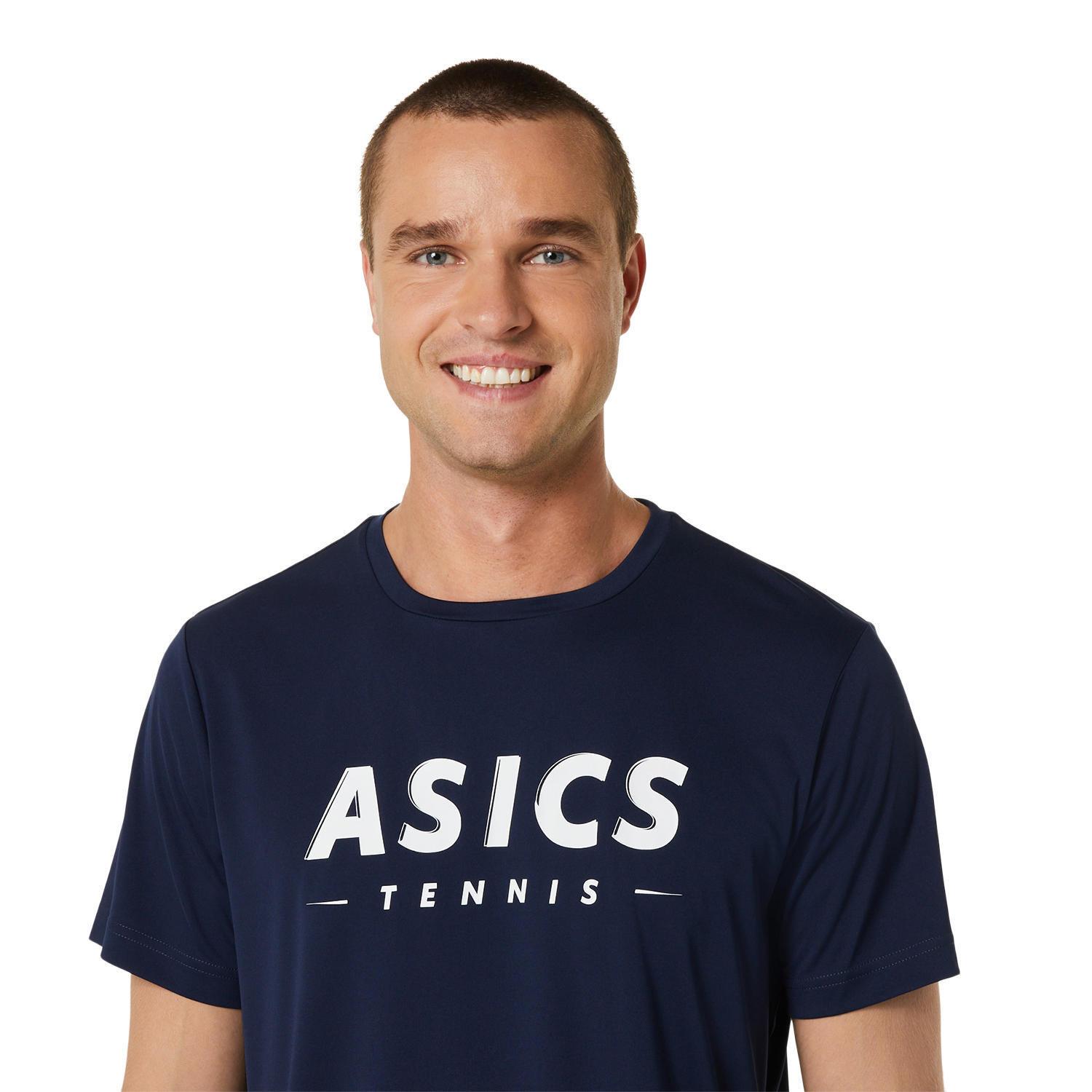 asics  Hommes Court GPX T-Shirt bleu foncé hommes 