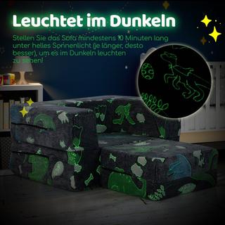 Northix Modulares Kindersofa – Leuchtet im Dunkeln  