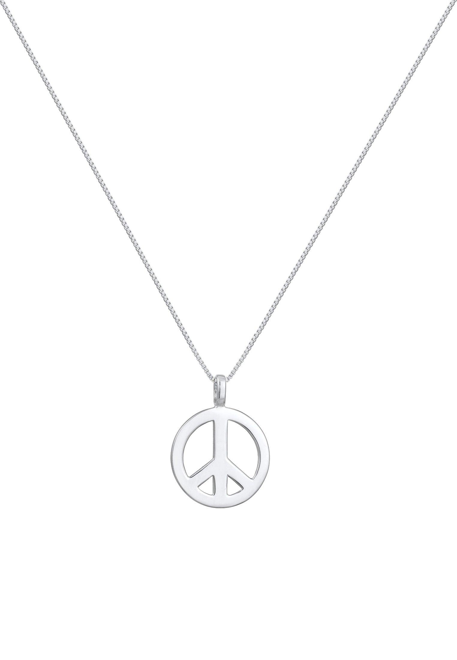 Kuzzoi  Halskette  Peace Frieden Massiv 925 Silber 