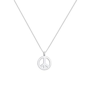 Kuzzoi  Collier Herren Peace Frieden Massiv 925 Silber 