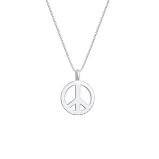 Kuzzoi  Collier Herren Peace Frieden Massiv 925 Silber 