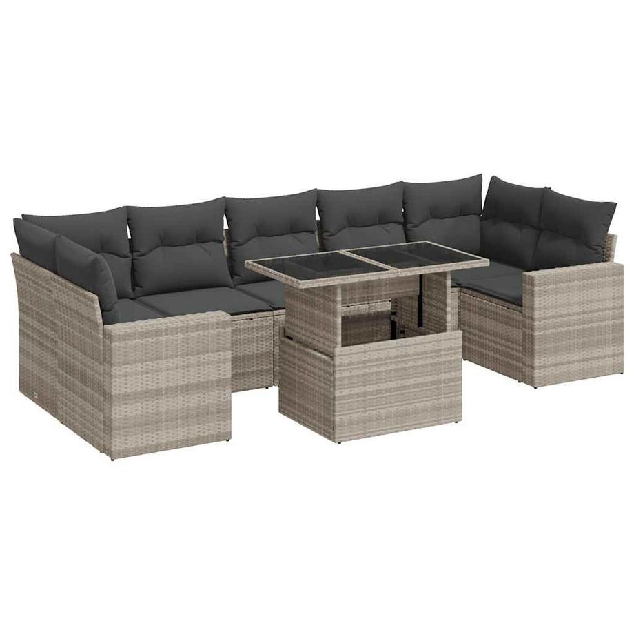 set di divani da giardino Polirattan