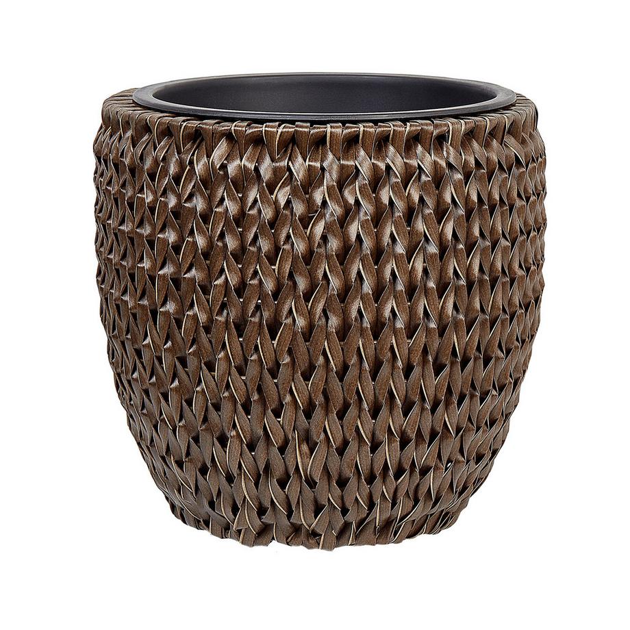 Beliani Set di 3 vasi per piante en Rattan sintetico Rustico BERBERIS  