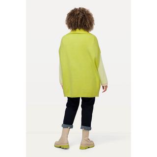 Ulla Popken  Pull sans manches oversized, bords-côtes, col en maille 