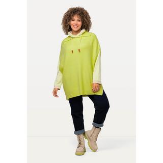 Ulla Popken  Pull sans manches oversized, bords-côtes, col en maille 