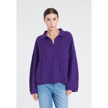 ZAYA 5 Polo à maille torsadée 6 fils - 100% cachemire