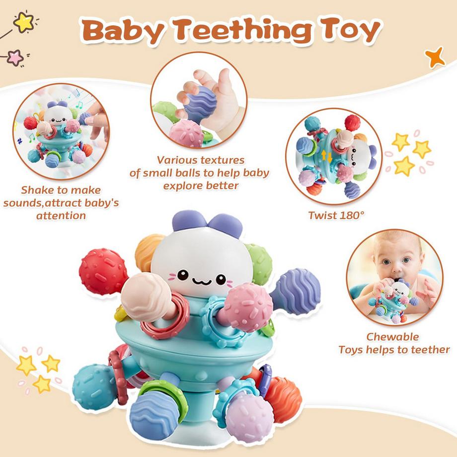 Activity-board  4-in-1-Babyspielzeug, sensorisches Spielzeug 