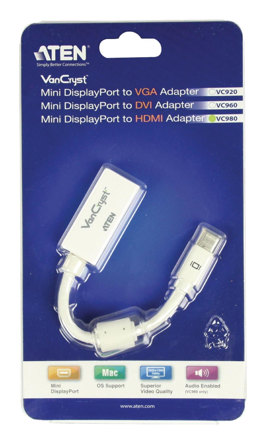 Nedis  Câble Mini Displayport Mini DisplayPort-hane - HDMI contact 0,15 m Vit 