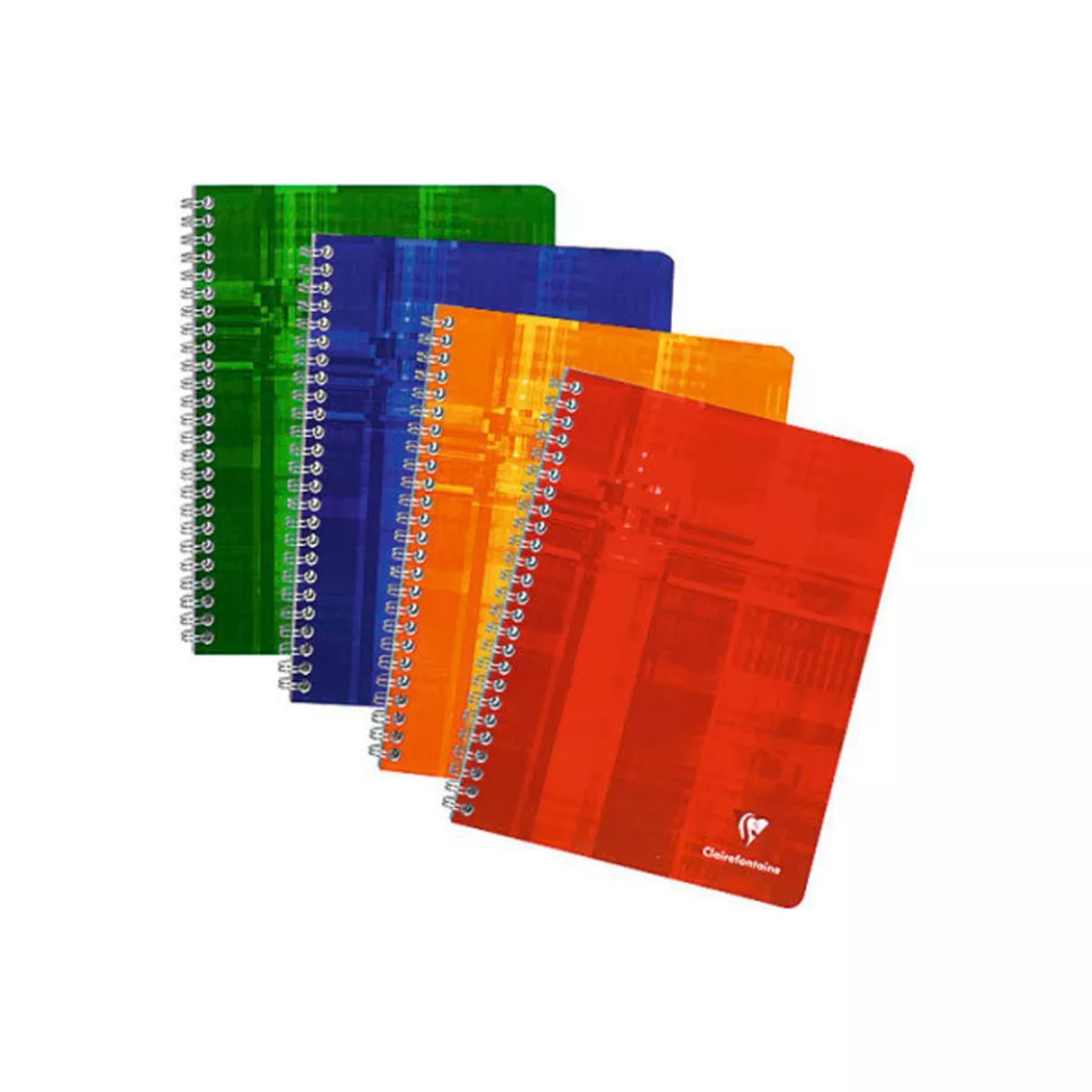 CLAIREFONTAINE Cahier spirale A5 8762C ass., quadrillé, 5mm 90 feuil.