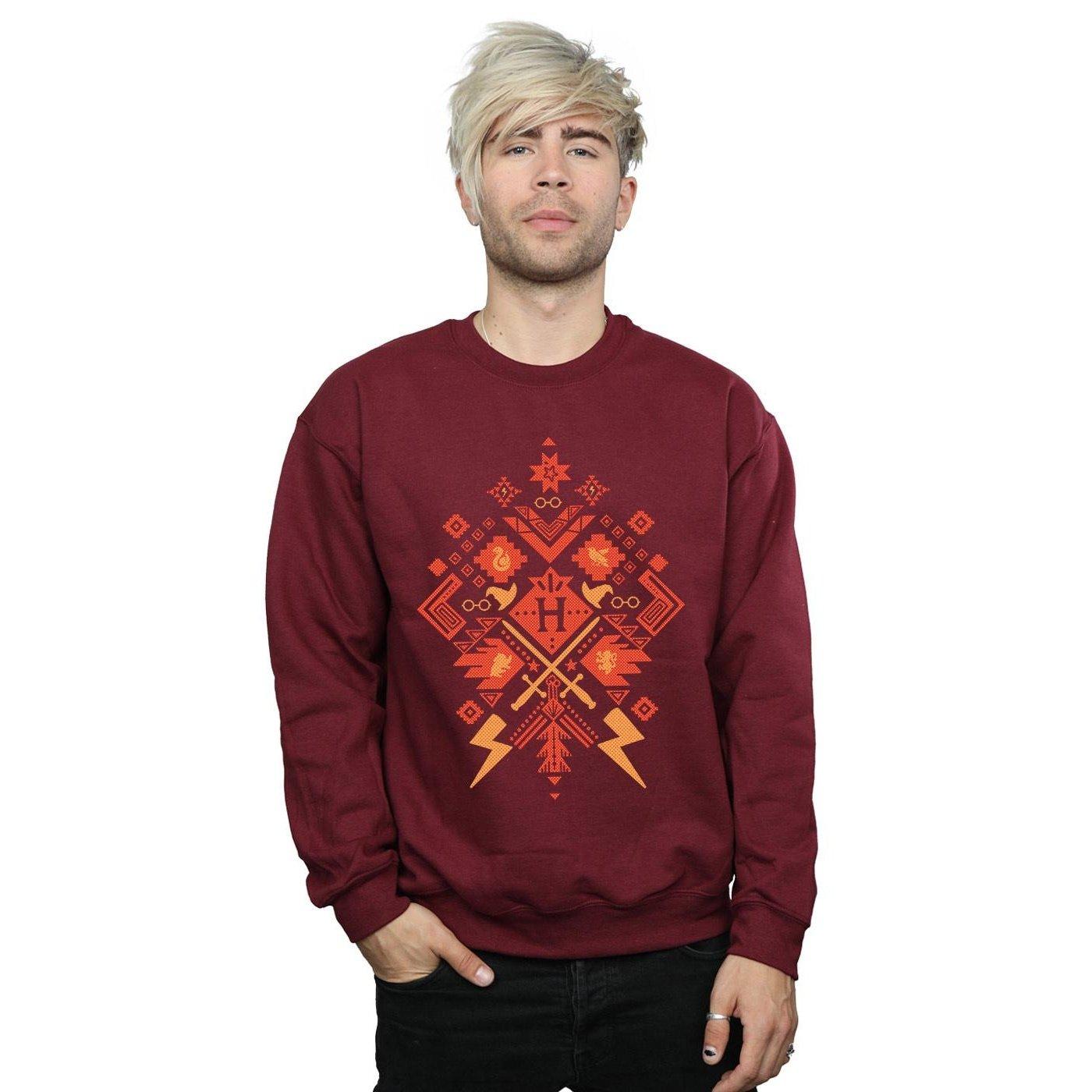 Harry Potter  Sweatshirt de Noël en coton Fair Isle 