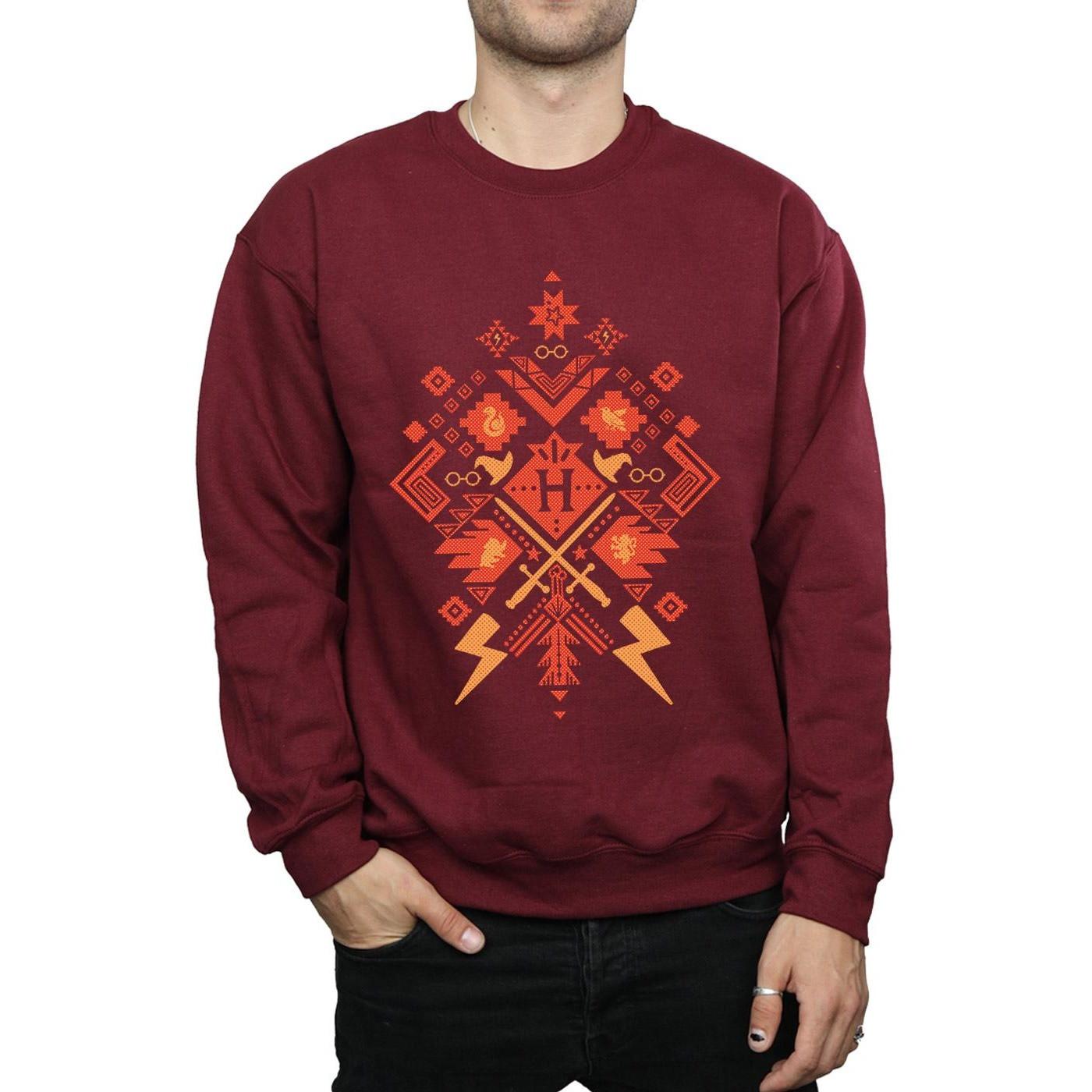 Harry Potter  Sweatshirt de Noël en coton Fair Isle 