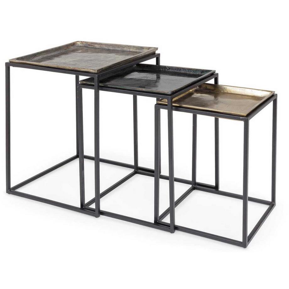 mutoni Beistelltisch Amira quadratisch X28 (3er-Set)  