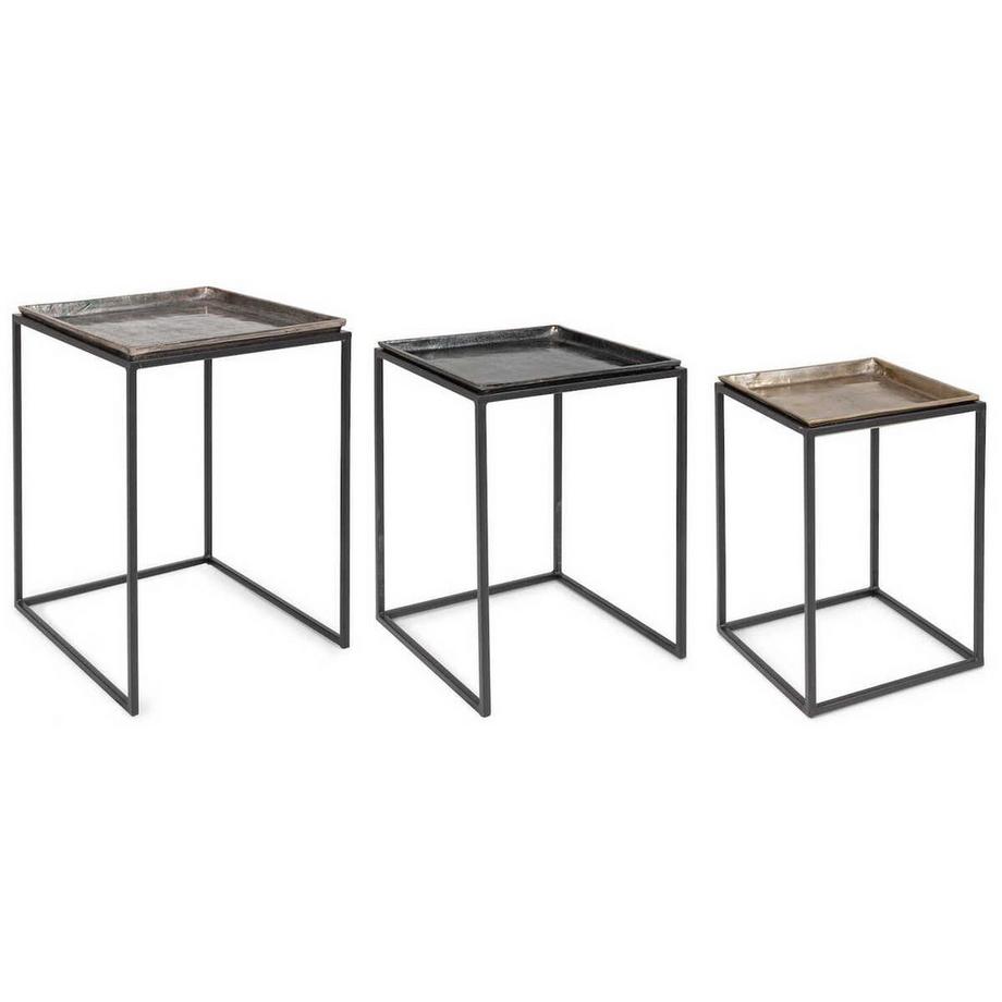 mutoni Beistelltisch Amira quadratisch X28 (3er-Set)  