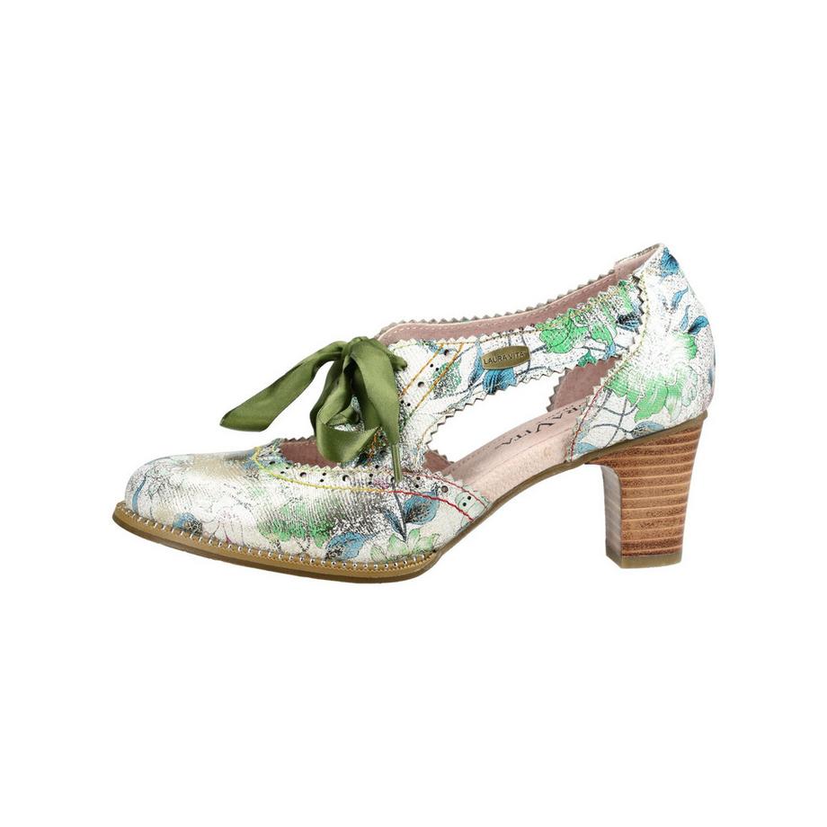Laura Vita Pumps con Stampa Floreale e Fiocco in Raso  