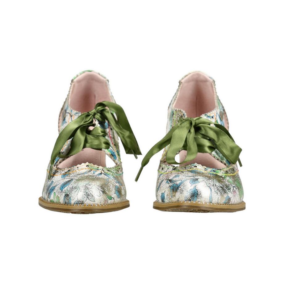 Laura Vita Pumps con Stampa Floreale e Fiocco in Raso  