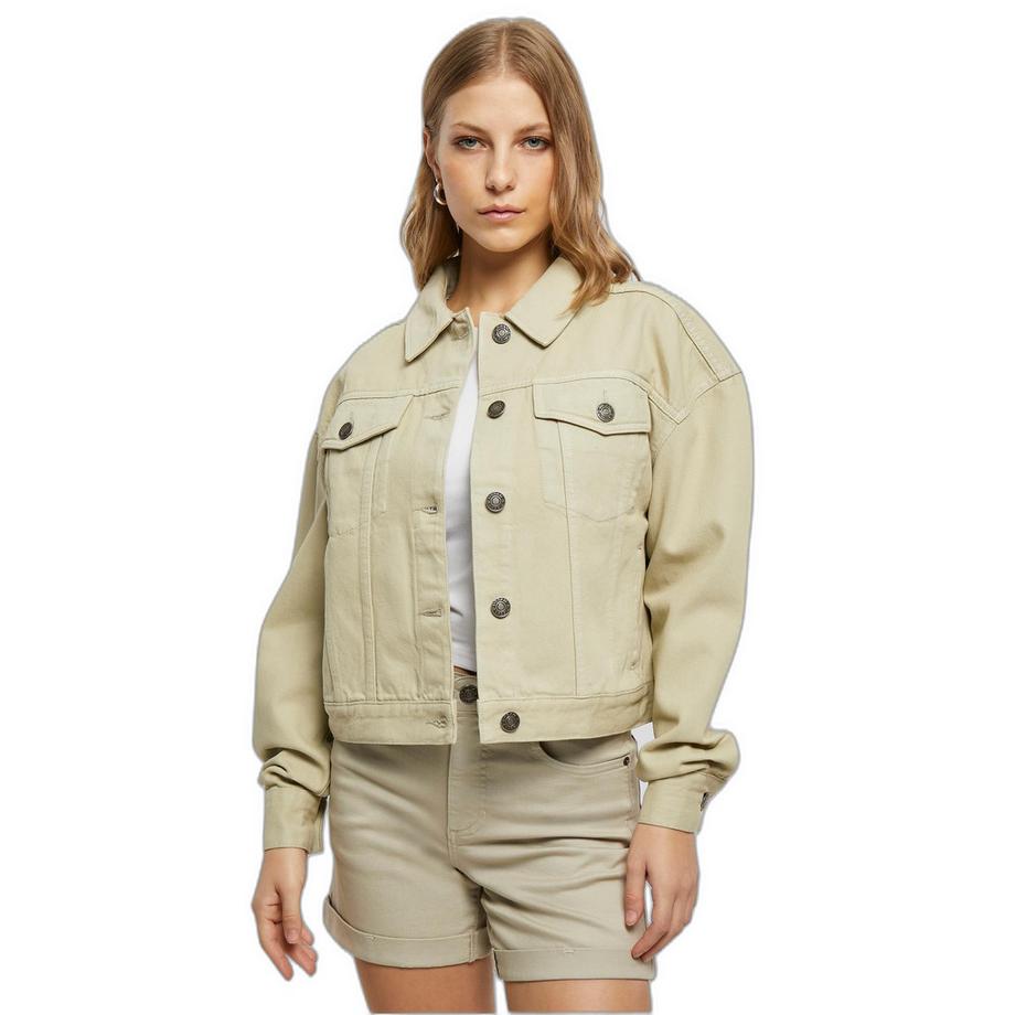 bunte overize-jeanjacke damen urban claic