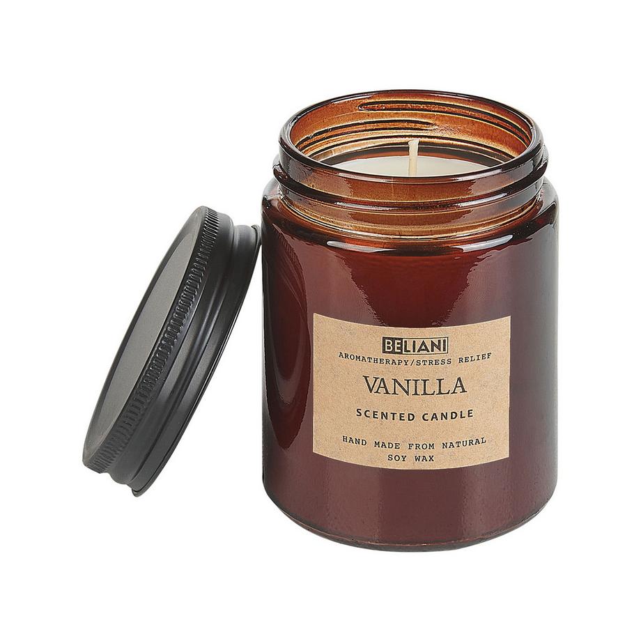 Beliani Bougie parfumée avec diffuseur en Cire de soja Traditionnel DARK ELEGANCE  