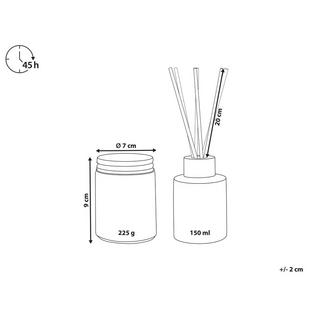 Beliani Candela Profumata con Diffusore di Fragranze en Cera di Soia Classico DARK ELEGANCE  